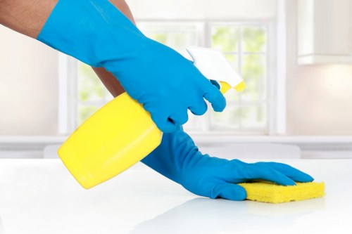 Professional cleaners handling a kitchen end of tenancy clean in SE27