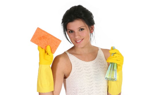 Local office cleaners working in a South London business space